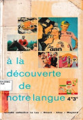 À la découverte de notre langue (4e3e)