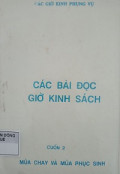 Các bài đọc giờ kinh sách (t2): Mùa chay và mùa phục sinh