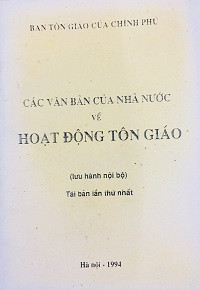 Các bản văn của nhà nước về hoạt động tôn giáo (t2)