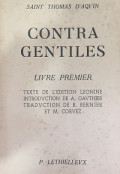 Summa Contra Gentiles (t1) - Livre Premier