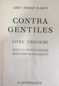 Summa Contra Gentiles (t3)- Livre Troisieme