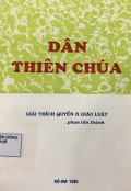 Dân Thiên Chúa - Giải thích quyển II giáo luật (t1: Các tín hữu Kitô)