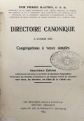 Directoire canonique a l'usage des congrégations à voeux simples