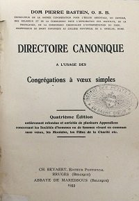 Directoire canonique a l'usage des congrégations à voeux simples