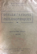 Dissertations philosophiques (t4) 1948-1949