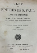 Clef des Épitres de S. Paul Analyse Raisonnée