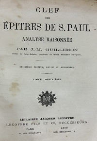 Clef des Épitres de S. Paul Analyse Raisonnée