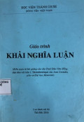 Giáo trình khải nghĩa luận