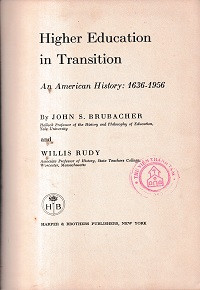 Higher Education in Transition: an American history 1636-1956
