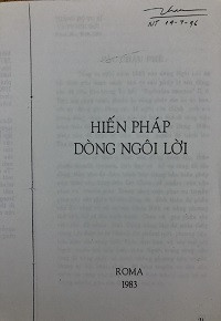 Hiến pháp Dòng Ngôi Lời