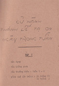 Cử hành thánh lễ tạ ơn ngày trong tuần (t1)