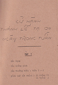 Cử hành thánh lễ tạ ơn ngày trong tuần (t1)