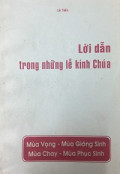 Lời dẫn trong những lễ kính Chúa