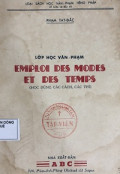 Lớp học văn phạm - Emploi des mondes et des temps