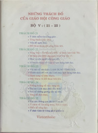 Những thách đố của Giáo hội Công giáo - Bộ V (t21 - t25)