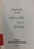 Những chỉ dẫn về việc huấn luyện trong các Hội Dòng