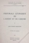 Pastorale Liturgique De L'avent Et Du Careme