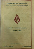 Rapport du superieur general