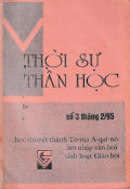 Thời sự thần học -s3: Học thuyết Thánh Tôma Aquinô hội nhập văn hoá sinh hoạt Giáo Hội