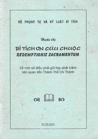 Huấn thị Bí tích Ơn Cứu Chuộc - Redemptionis Sacramentum