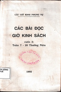 Các bài đọc giờ kinh sách (t3): Tuần 7 - 20 TN