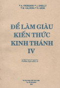 Để làm giàu kiến thức Kinh Thánh (t4) Phần Cựu ước D
