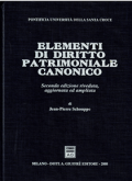 Elementi di diritto patrimoniale canonico