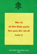 Một vài tài liệu Huấn quyền liên quan đến vấn đề Luân lý