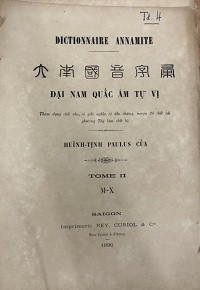 Dictionnaire Annamite - Đại Nam Quốc Âm Tự Vị (t2): M - X