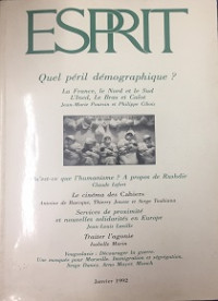 Esprit - 1992/T1: Quel péril démographique?