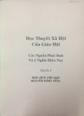 Học thuyết xã hội của giáo hội - Các nguồn phát sinh và ý nghĩa hiện nay (t1)