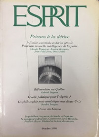Esprit - 1995/T10: Prisons à la dérive